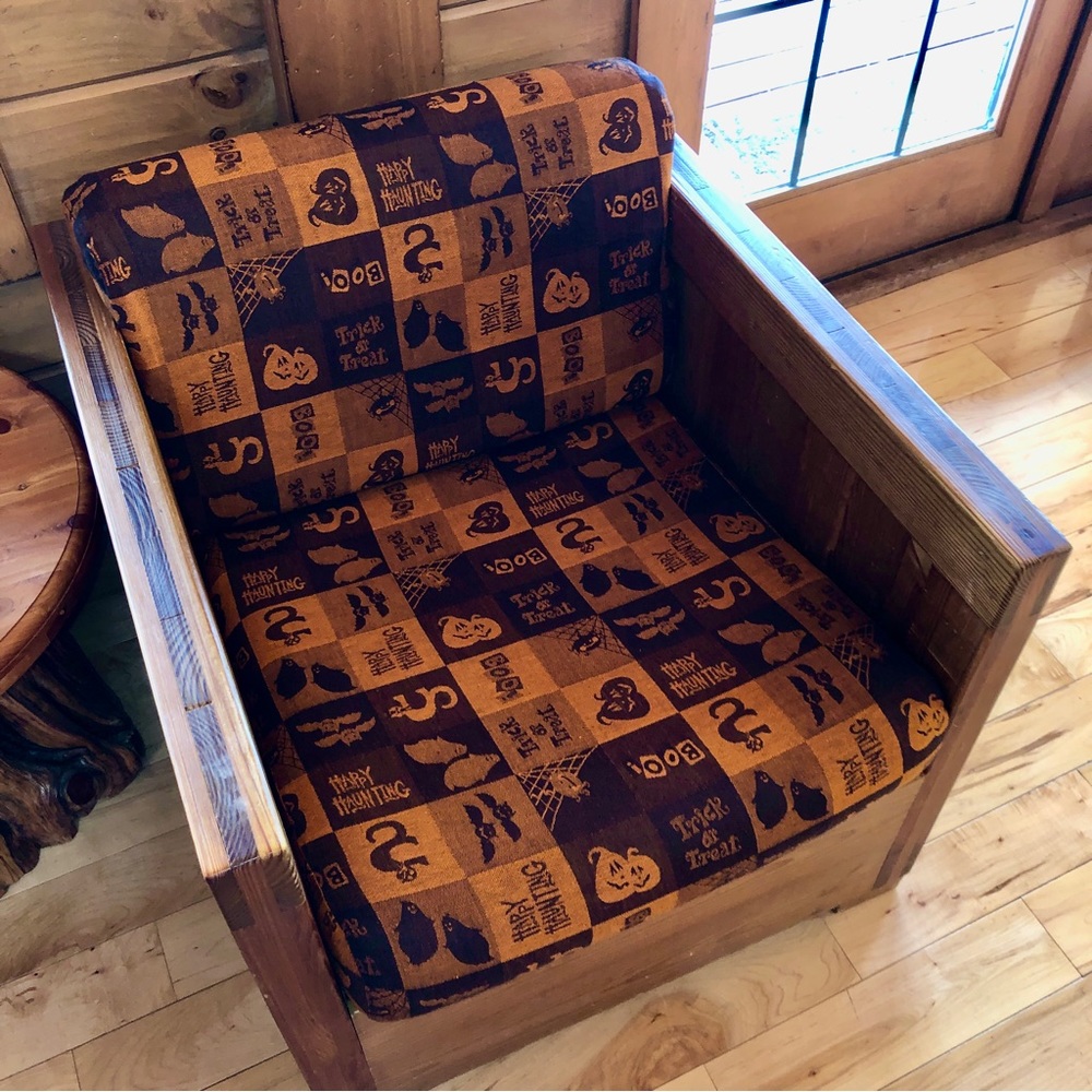 🎃  “This End Up Classic” Style Chair Halloween Slipcover Custom Made - ONE LEFT! - Picture 4 of 11